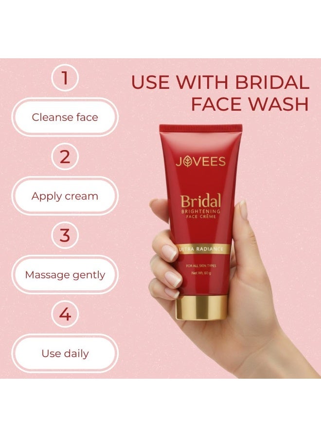 Jovees Bridal Face Creme | For Natural Glow and Brightness | Ultra Radiance, Hydrated and Flawless skin | Daily Use | For All Skin Types 60 GM - Image 4